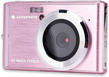 AGFA Photo Realishot DC5200 - Kompaktes Digitalkamera, 21MP, 2,4” LCD-Bildschirm, 8X Digitalzoom, HD 720p Video, Lithiumbatterie, SD-Karten, Szenenmodi - Rosa